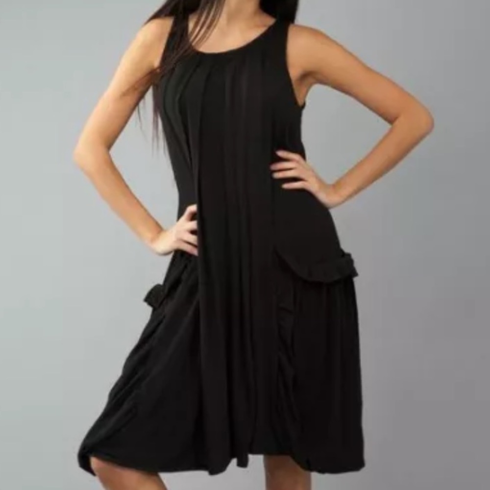 my tribe 2 POCKET FULL BLACK DRESS M
